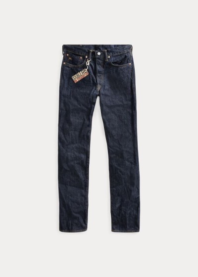 Calças De Ganga Ralph Lauren Straight-Fit Once-Washed Denim Homem 81504-SKQJ